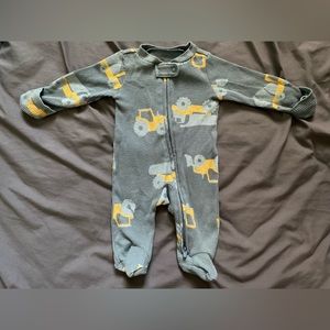 Baby Boy Tractor Thermal 2 Way Zip Sleep and Play